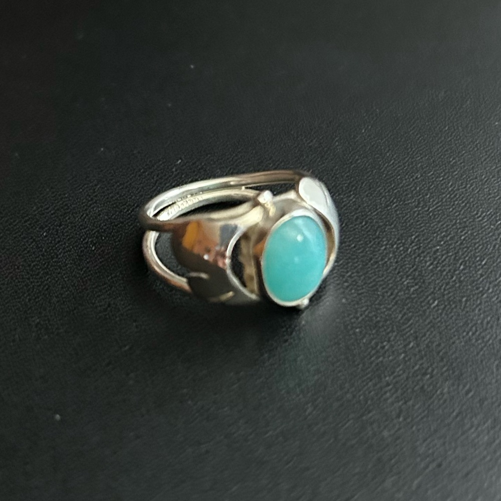 Artisan Amazonite Silver Ring